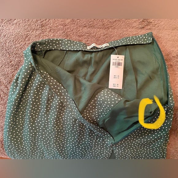 Abercrombie & Fitch Green Polka-Dot Midi Skirt XS new with tags - Picture 5 of 6